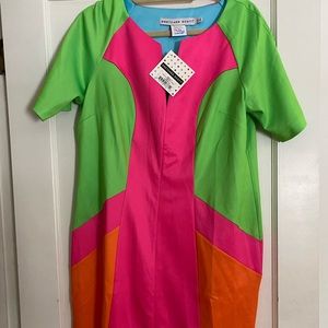 Gretchen Scott Mod Colorblock Goddess Size Dress